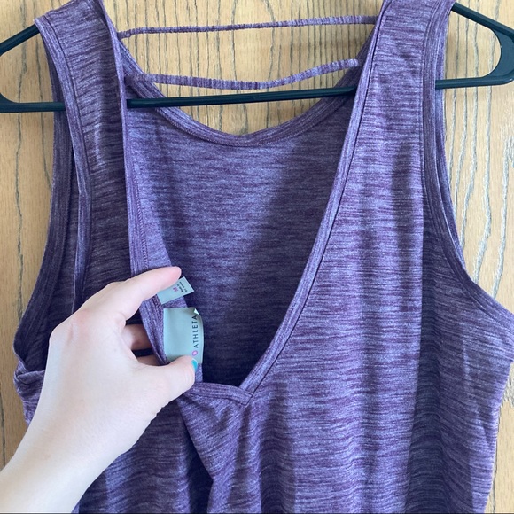 Athleta Athletic Workout Tank Open Back Size M - Picture 4 of 9